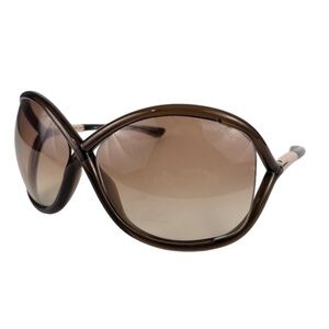 TOM FORD Women's Whitney Sunglasses Brown Oversized Plastic